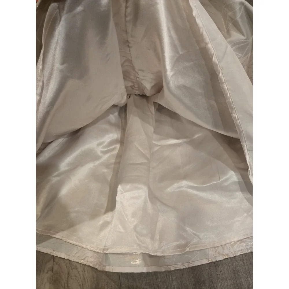 Children's Place Girls 12 Rose Pink Metallic‎ Pattern Fancy Dress